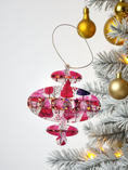 Load image into Gallery viewer, Mid Century Modern Retro Style Pink Watercolor Snowy Trees Christmas Ornaments 3 Styles