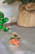 Load image into Gallery viewer, Handmade Chunky Wood Gingerbread Men Christmas Decorations with Green Resin - 3 Sizes Available