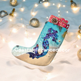 Load image into Gallery viewer, Personalized Large Christmas Stocking - Beach Mermaid Design for Coastal Holiday Decor