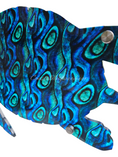 Load image into Gallery viewer, 17" Abalone Swirl Acrylic Sea Turtle Wall Art – Handmade Weatherproof Coastal Decor