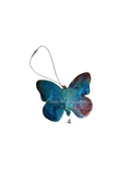 Load image into Gallery viewer, Handmade Butterfly Christmas Tree Resin on Wood Ornaments Multi Colors