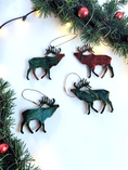 Charger l'image dans la visionneuse de la galerie, Handmade elk Christmas ornaments with lights and boughs