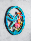 Load image into Gallery viewer, Hummingbird with Flowers Oval Frame Wall Decor