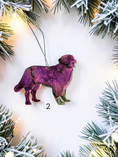 Charger l'image dans la visionneuse de la galerie, Pink shimmer handmade resin bernese dog ornament