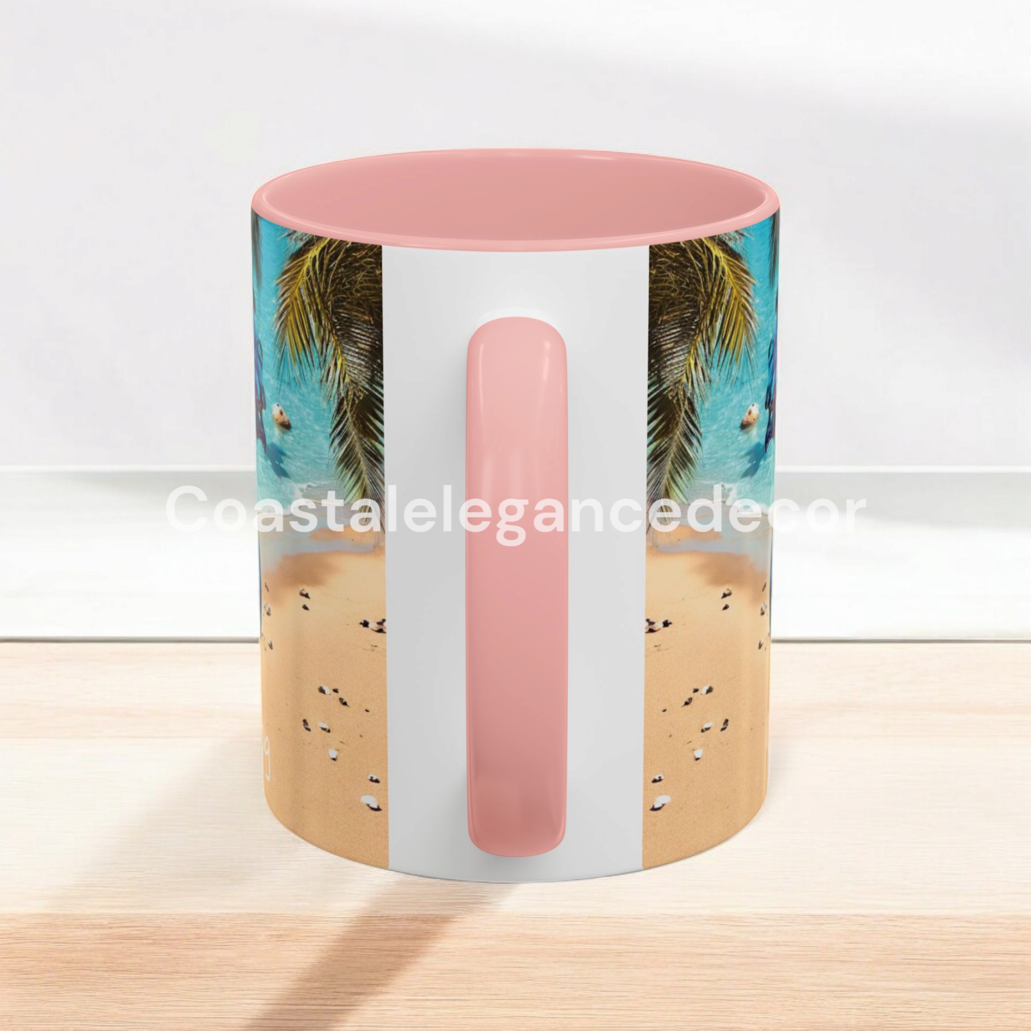 Personalized 11 Oz Mermaid Beach Coffee Mug - Customizable Ceramic Cup with Color Choices
