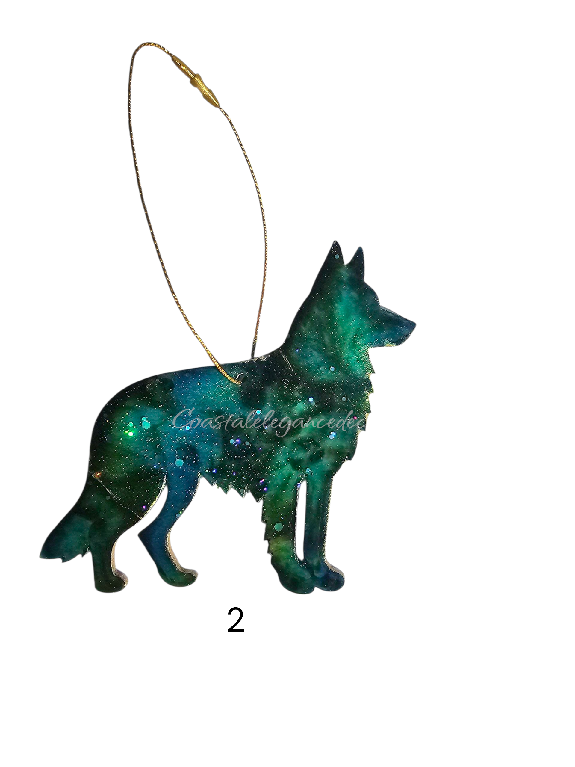 German Shepherd Dog Handmade Christmas Ornaments