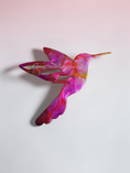 Charger l'image dans la visionneuse de la galerie, Vibrant Shimmer Hummingbird Wall Art – Handcrafted Resin on Wood (10.5" x 8.5")