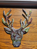 Charger l'image dans la visionneuse de la galerie, Silver Shimmer Handcrafted Resin Wildlife Deer Wall Decor – 15" x 12.5"