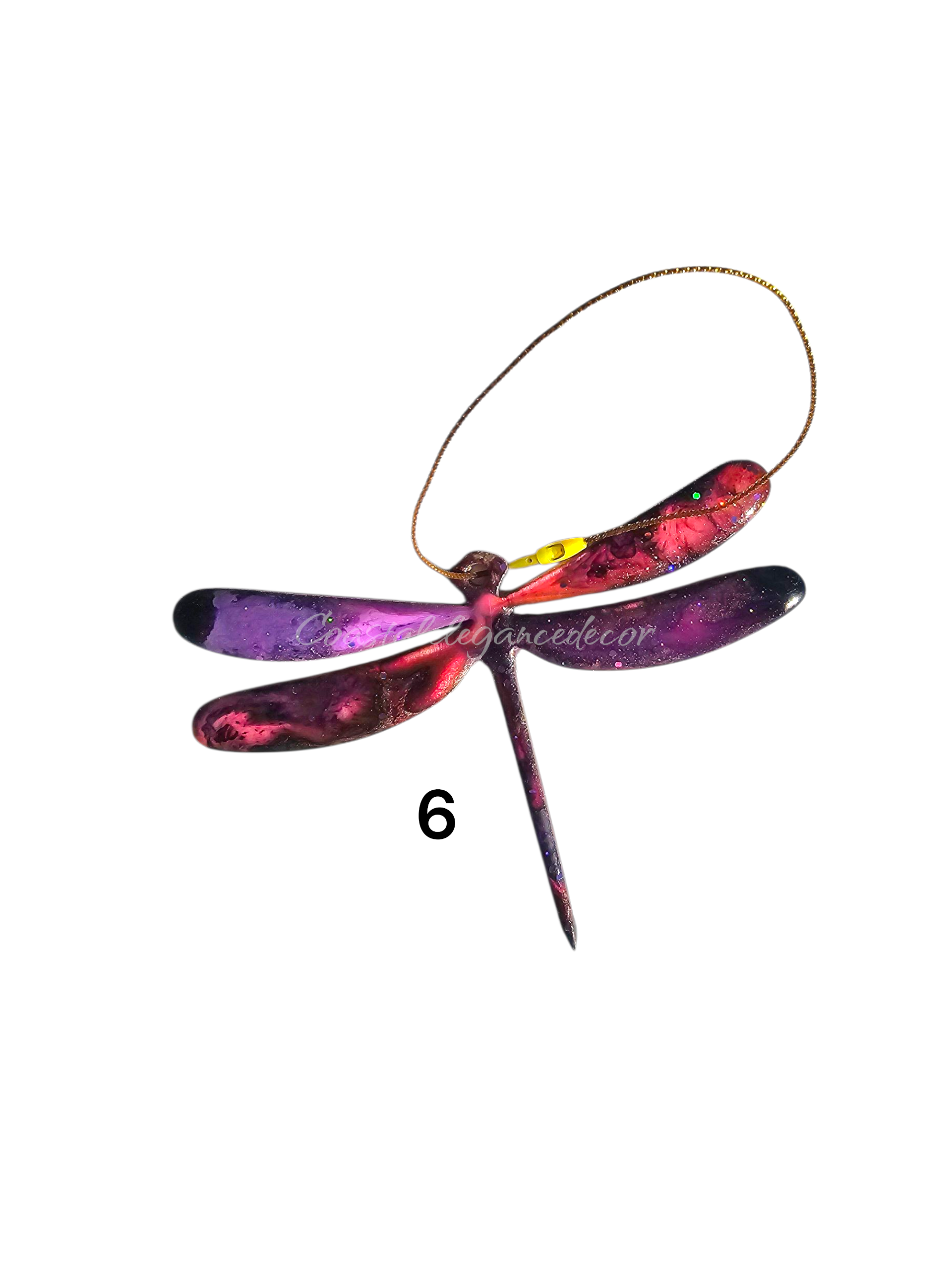 Handmade Nature Dragonfly Christmas Tree Keepsake Ornament Multiple Colors