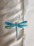 Load image into Gallery viewer, Handmade Nature Dragonfly Christmas Tree Keepsake Ornament in vibrant colors, crafted by Coastal Elegance Decor, perfect for adding a natural touch to your holiday decor.