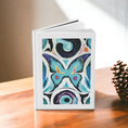 Load image into Gallery viewer, Print Original Art Butterfly with Colorful Abstract Backdrop Hardcover Journal Lined Paper