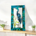 Charger l'image dans la visionneuse de la galerie, Unique Blue Heron with Cattails Rectangular Frame with Wall Decor