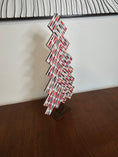 Load image into Gallery viewer, Handmade Herringbone Patterned Acrylic Retro Mid Century Modern Christmas Tree