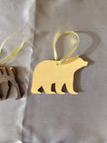 Load image into Gallery viewer, Personalized Two Layer Contrasting Wood MDF Forest Bear Ornament
