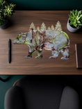 Load image into Gallery viewer, Wildlife Bear with Forest Trees Wood Resin Cabin Wall Decor Handmade