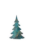 Load image into Gallery viewer, Deep Emerald Green & Copper Resin Wood Christmas Tree | 3D Tabletop Holiday Centerpiece | Jewel Tone Winter Mantel Decor