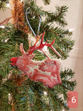 Charger l'image dans la visionneuse de la galerie, Beautiful handmade resin on wood ornament featuring a large elk design, perfect for nature lovers; each piece is unique with colorful resin overlay and crafted with attention to detail.