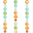 Load image into Gallery viewer, Capiz Shell Strands Patio Garden and Doorway Decoration featuring a vibrant mix of turquoise blue, green, apricot, and ivory hues, designed for enhancing outdoor spaces with a tropical flair.
