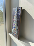Load image into Gallery viewer, Coastal Crushed Glass Tree on Purple Shou Sugi Ban Wood (16" x 5.5")
