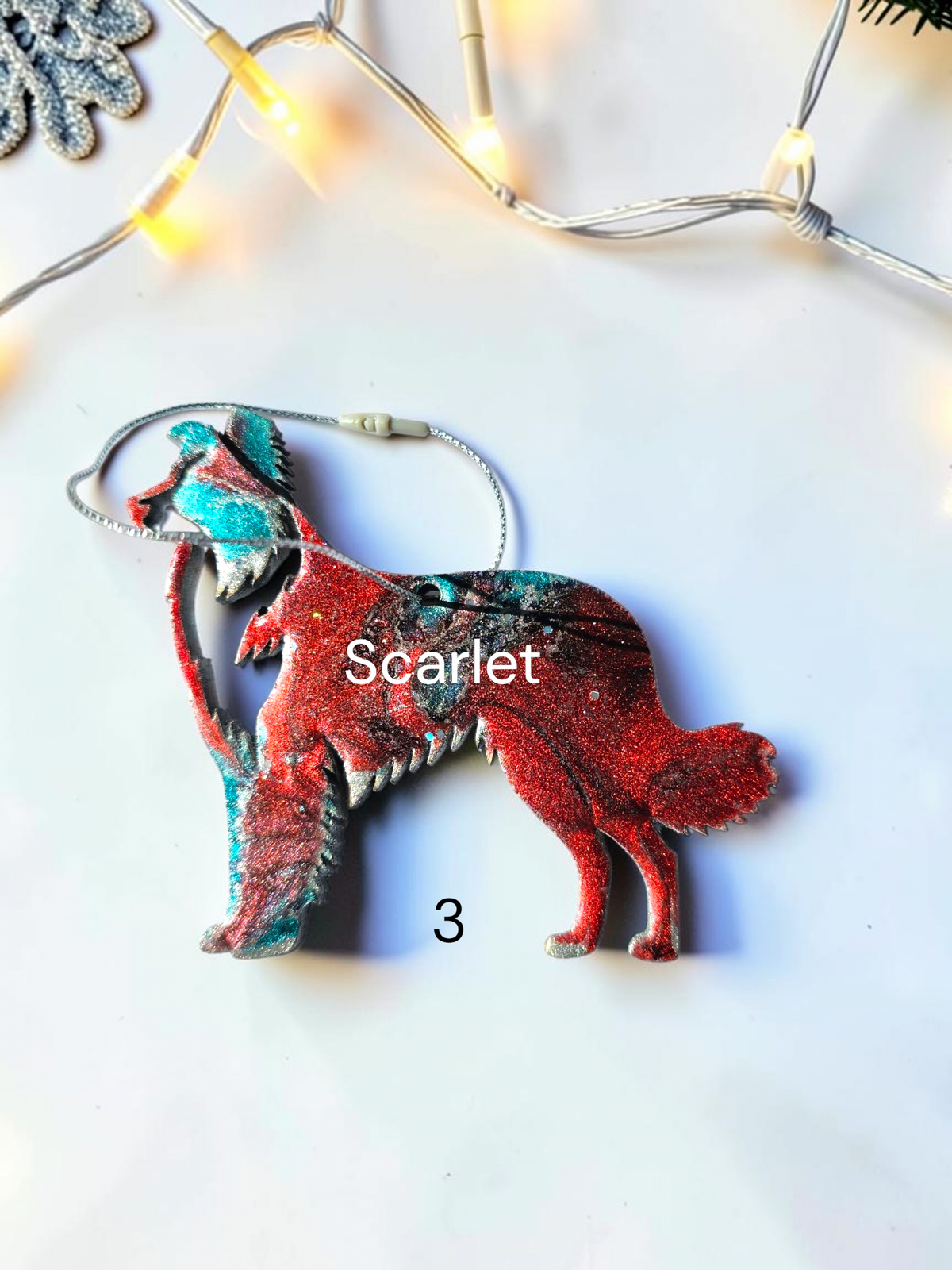 Handmade Personalizable Border Collie Dog Christmas Ornament