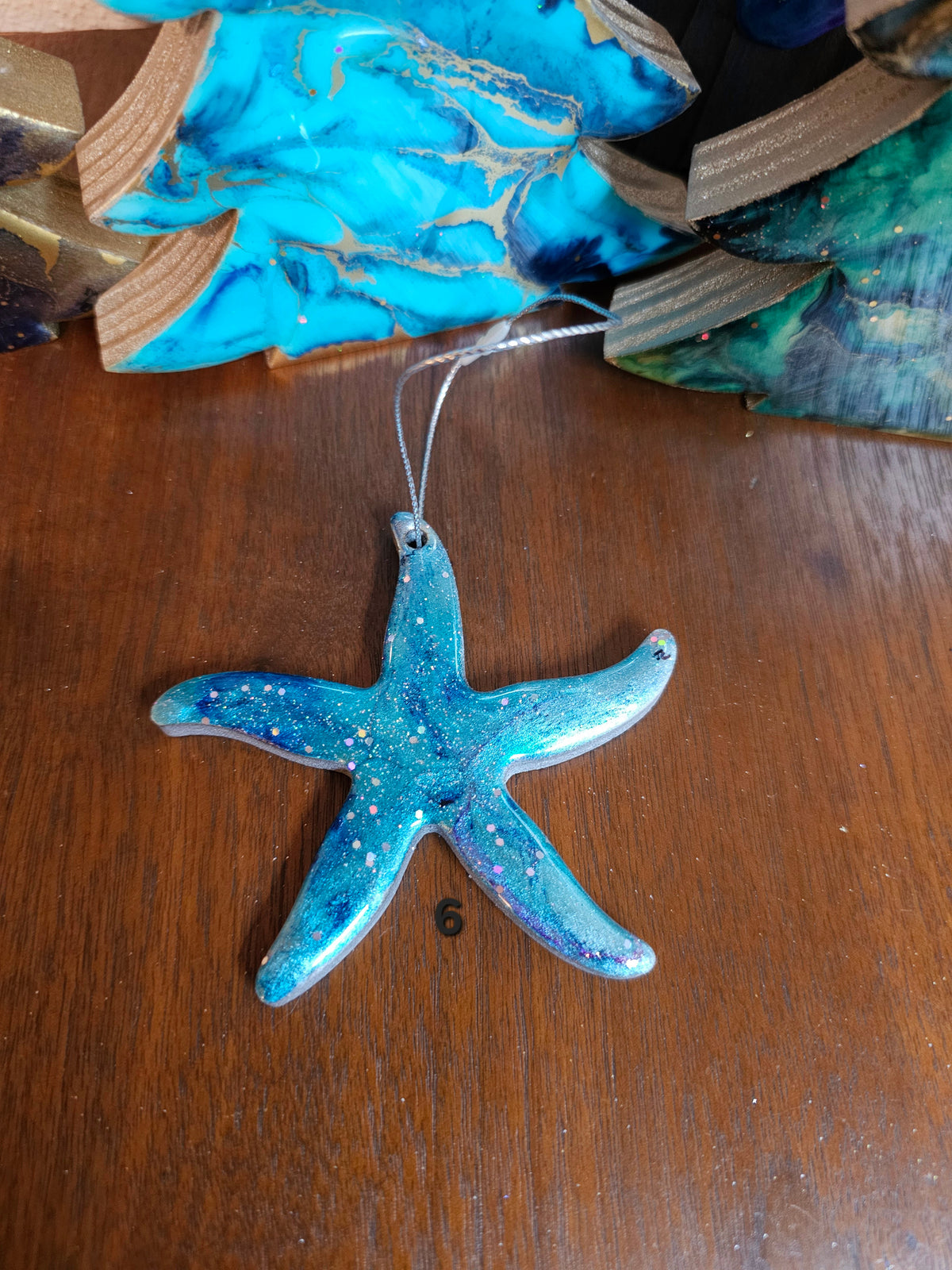 Handmade Starfish Personalized Resin Christmas Ornament