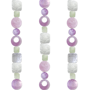 Capiz Shell Strands Wall Decor or Outdoor Chimes Lilac