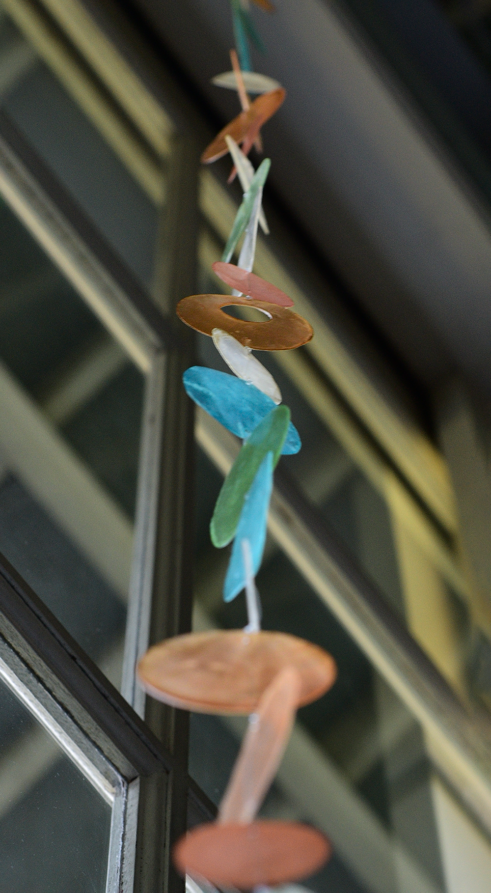 Capiz Shell Strands Patio Garden and Doorway Decoration - Tropical Flowers