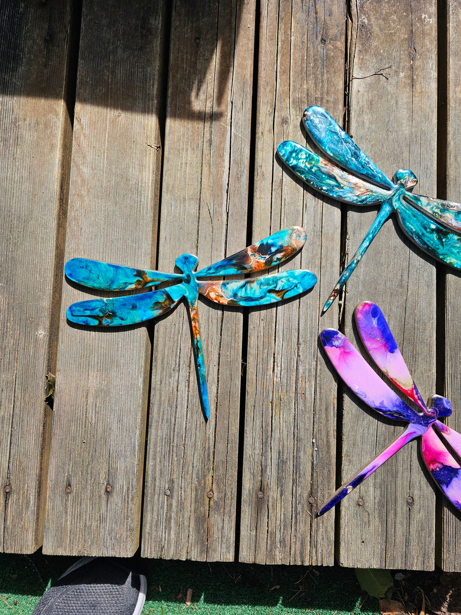Small Dragonfly Handmade Resin Wall Decoration Multiple Colors