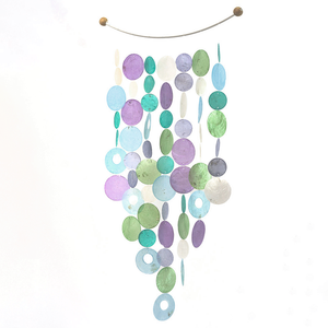 Capiz Shells Inverted Arch Windchimes Decoration Color Wisteria