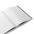 Load image into Gallery viewer, Interior view of the Beautiful Multi-Color Mermaid Tropical Beach Hardcover Journal showcasing lined pages perfect for writing notes or journaling.
