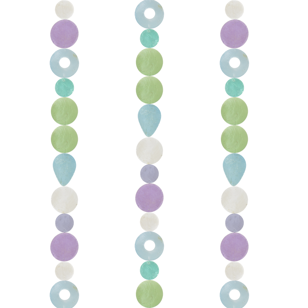 Patio Porch or Doorway Capiz Shell Strands Wisteria 72 Inches