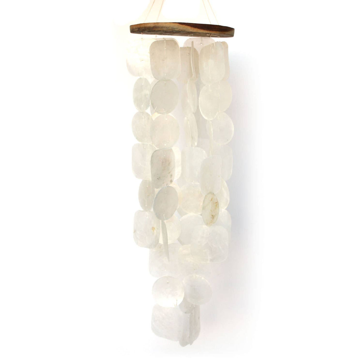 Capiz Shell Wind Chimes White Indoor or Outdoor