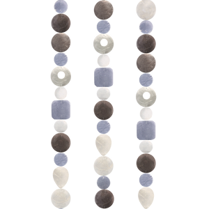 Capiz Shell Strand Silvery Blues and Browns