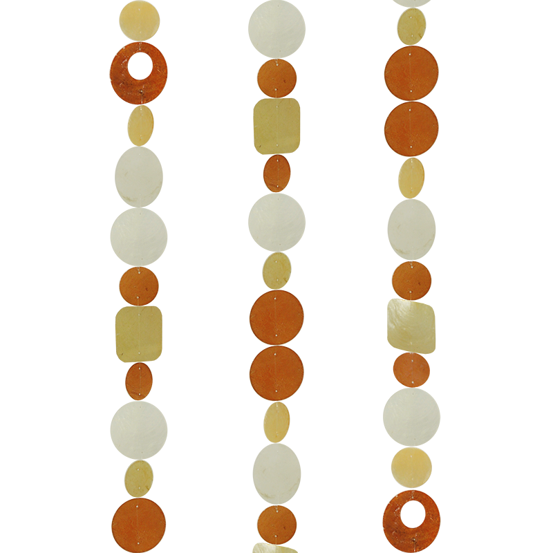 Patio Garden Porch Doorway Capiz Shell Strands Spice 72 Inch