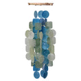 Load image into Gallery viewer, Handmade Cascading Blue Capiz Shell Wind Chimes 19.5" Patio Garden Decor
