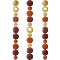 Load image into Gallery viewer, Capiz Shell Strands 72 Inch Long Flame featuring vibrant spice, brown, orange, and yellow shades in a decorative arrangement. Perfect for indoor or outdoor spaces, these handmade strands add shimmer and sound to your design.
