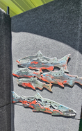 Charger l'image dans la visionneuse de la galerie, School of Salmon Fish Handmade Resin Wall Wilderness Cabin Decoration Multiple Choices
