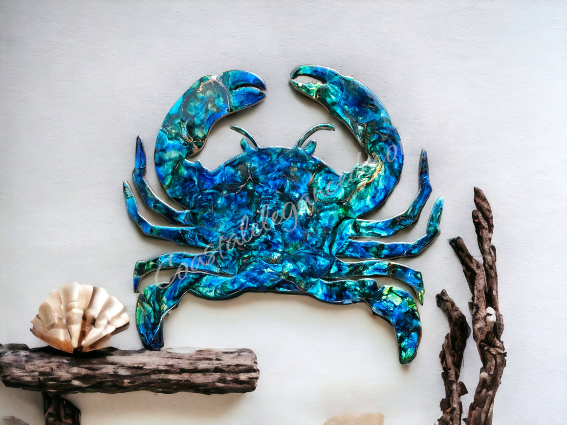 Large 17 Inch Handmade Crab Coastal Decor