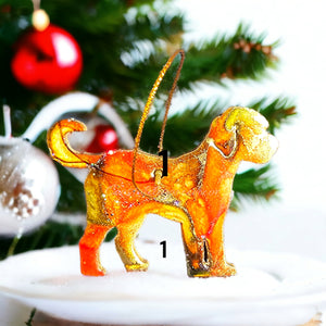 Goldendoodle Dog Resin Handmade Christmas Ornaments