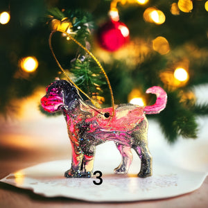 Goldendoodle Dog Resin Handmade Christmas Ornaments