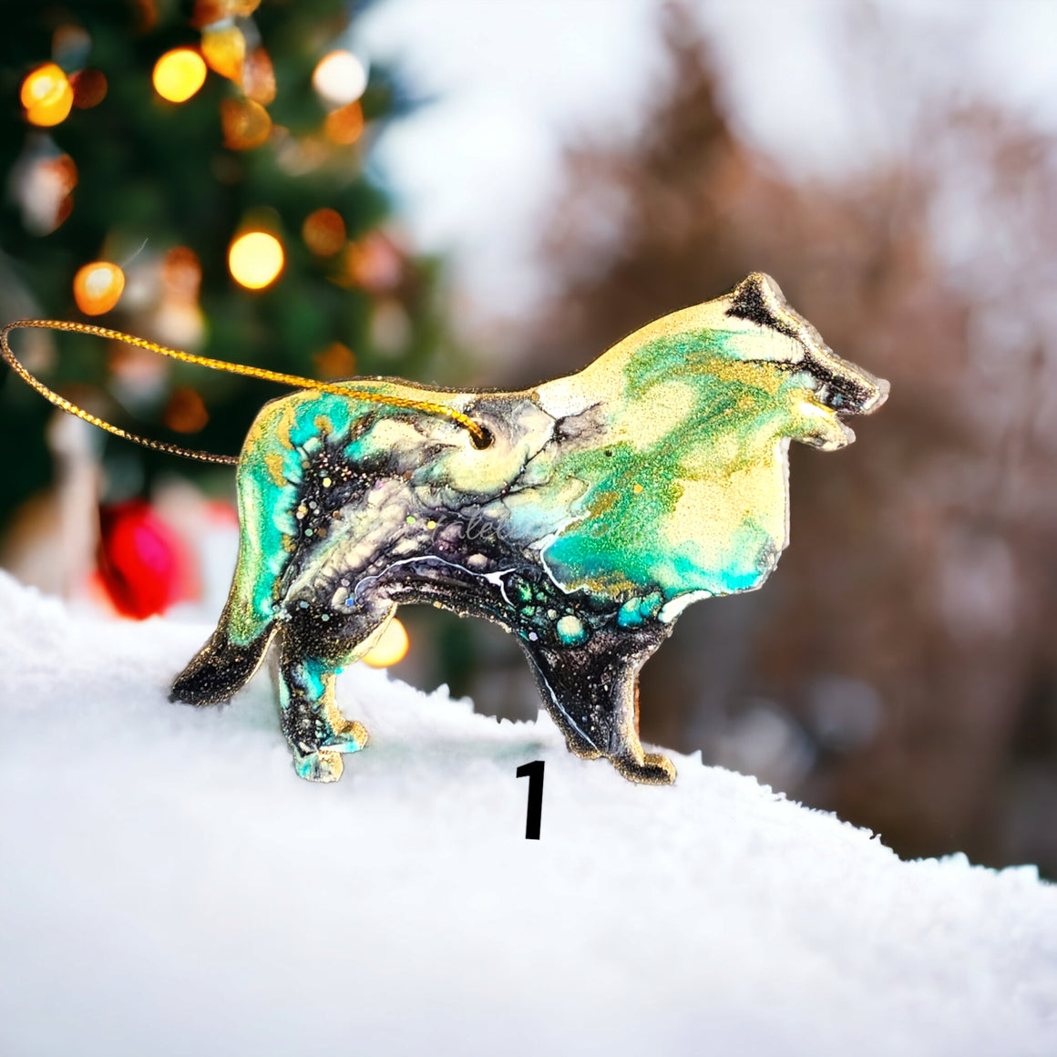 Collie Dog Handmade Christmas Ornaments