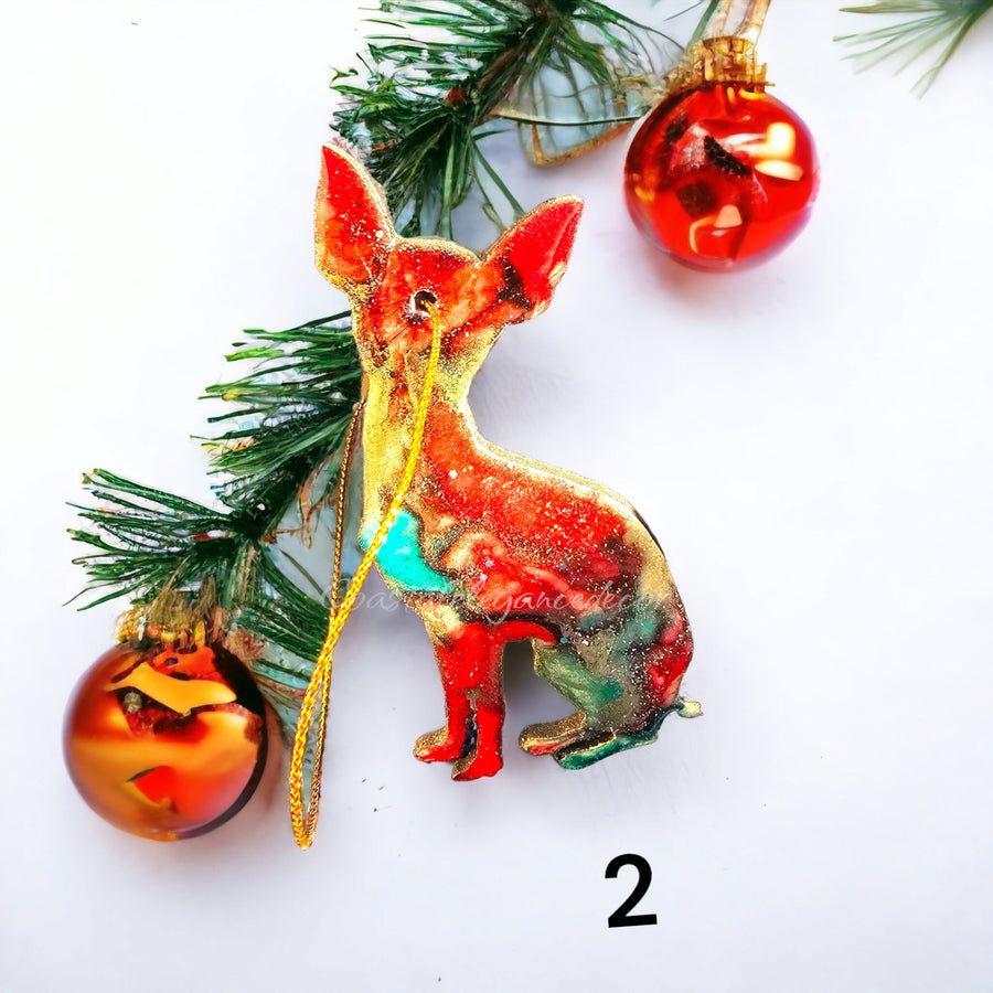 Handmade Chihuahua Dog Christmas Ornaments