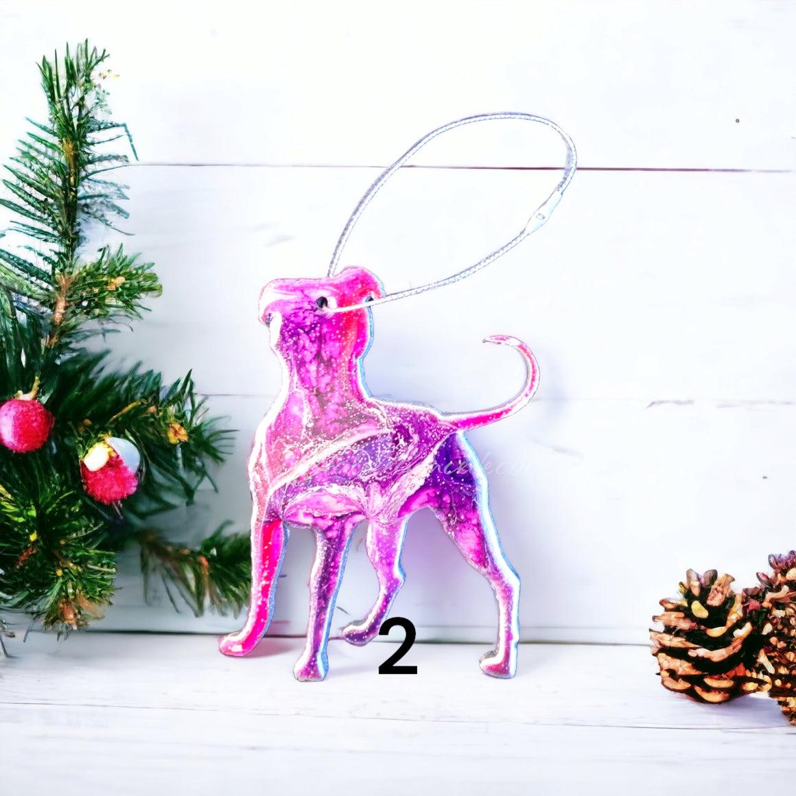 Pitbull Terrier Dog Handmade Christmas Ornaments