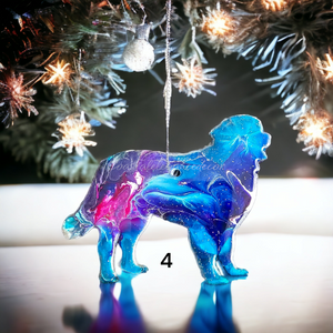 Bernese Mountain Dog Handmade Resin Christmas Ornaments