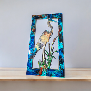 *New Design* Blue Heron with Cattails