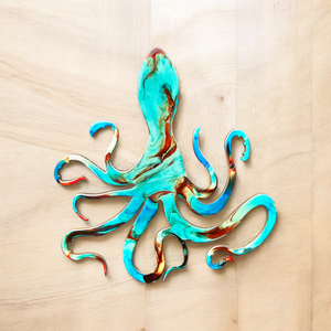 Contemporary Colorful Handmade Octopus Wall Decor