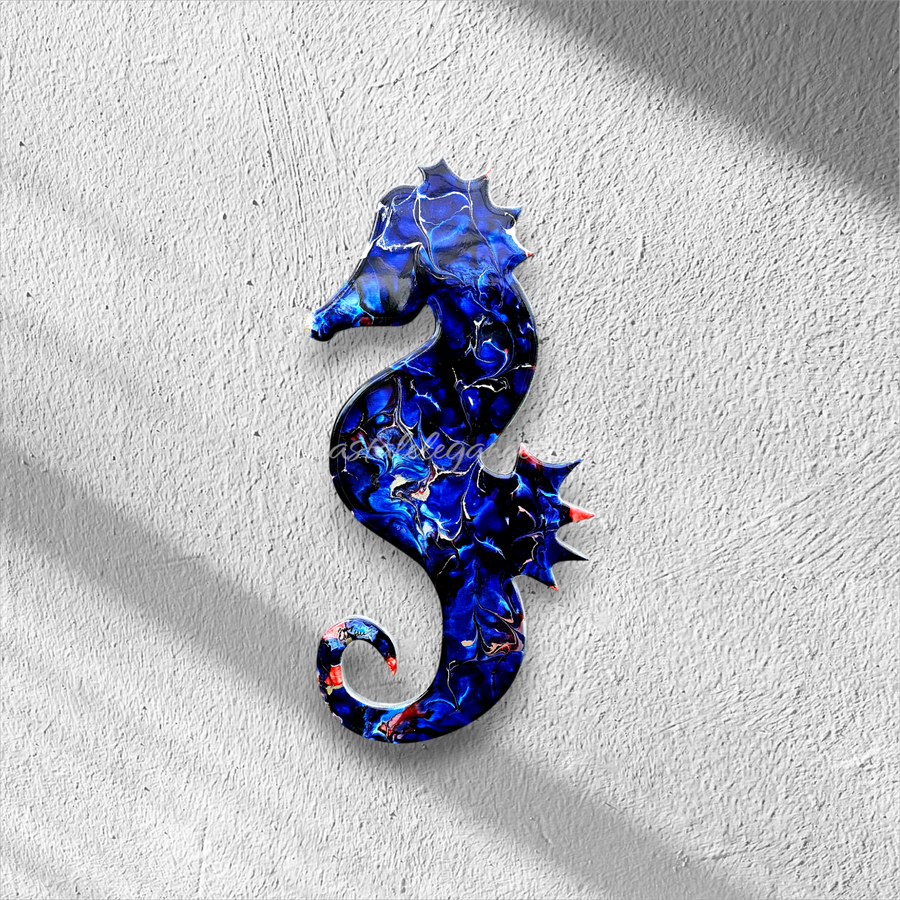 Seahorse Wall Decorations Handcrafted Resin and Wood