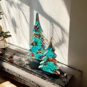 Chunky Wood and Resin Christmas Trees