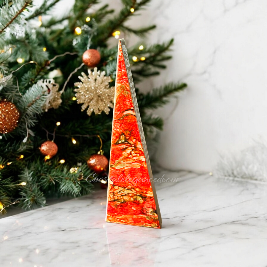 Contemporary Triangle Christmas Trees Multi Colors Large