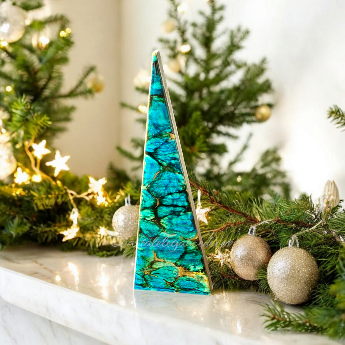 Contemporary Triangle Christmas Trees Multi Colors Large